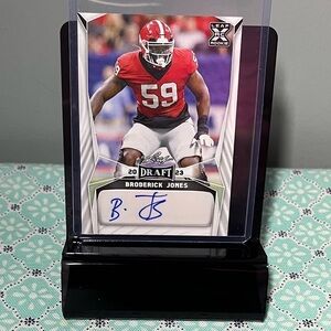 🏈 Broderick Jones, 2022/2023 NFL Leaf Signed Draft/Rookie Card #BA-BJ1
